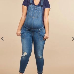 Maternity denim overalls by Indigo Blue